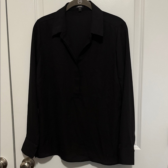 Express Tops - Express Black Button Down Shirt